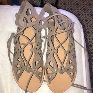 Tie up gladiator sandals